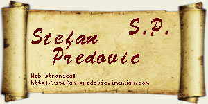 Stefan Predović vizit kartica